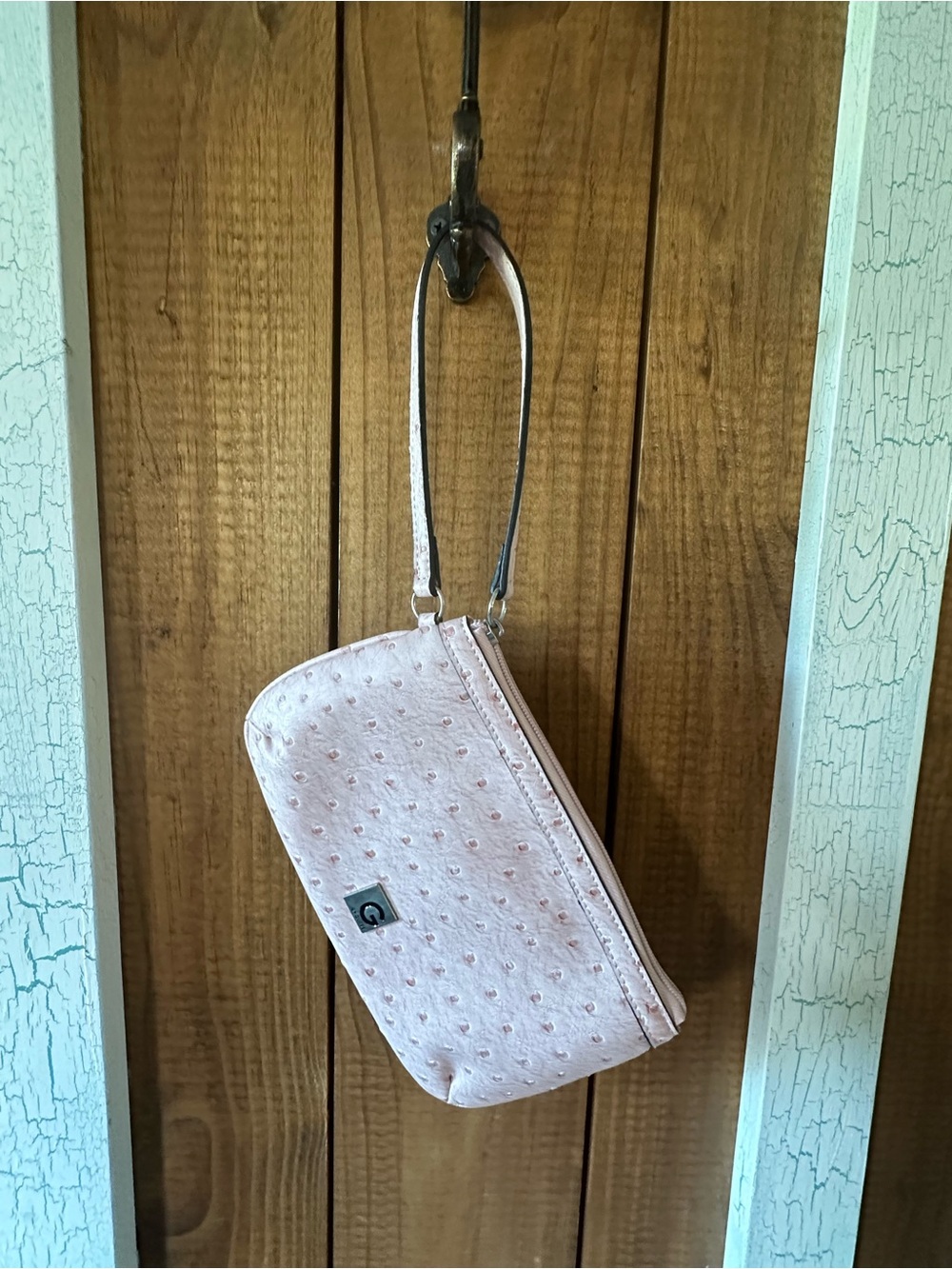 Pink Guess Wristlet Clutch Bag